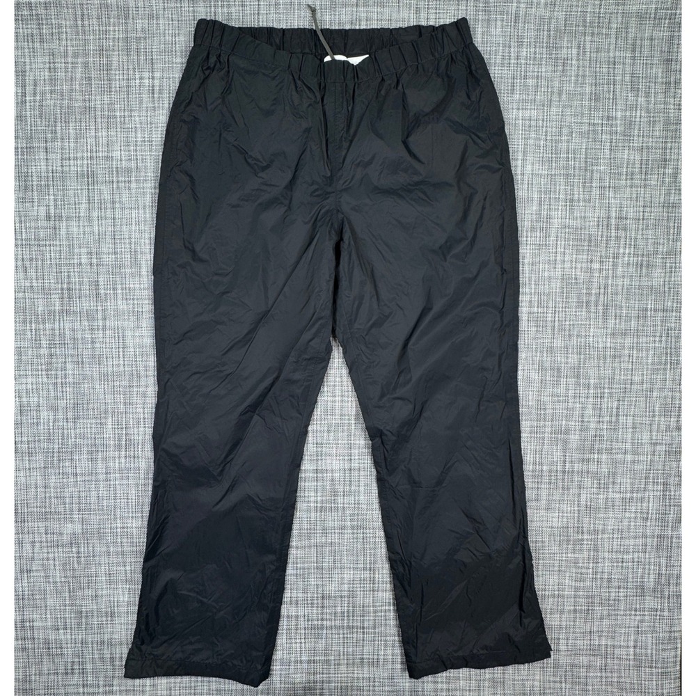 Columbia Womens XL Storm Surge Rain Pants Black OmniTech Waterproof Nylon Hiking